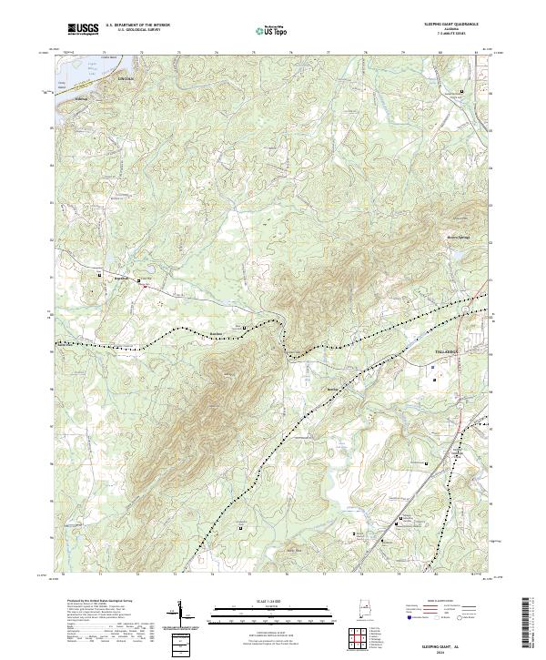 Sleeping Giant, AL — USGS 7.5-minute topo (2024)