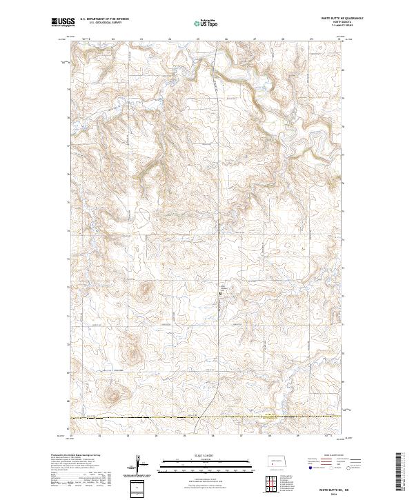 White Butte NE, ND — USGS 7.5-minute topo (2024)