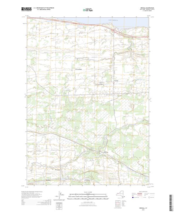 Kendall, NY — USGS 7.5-minute topo (2026)