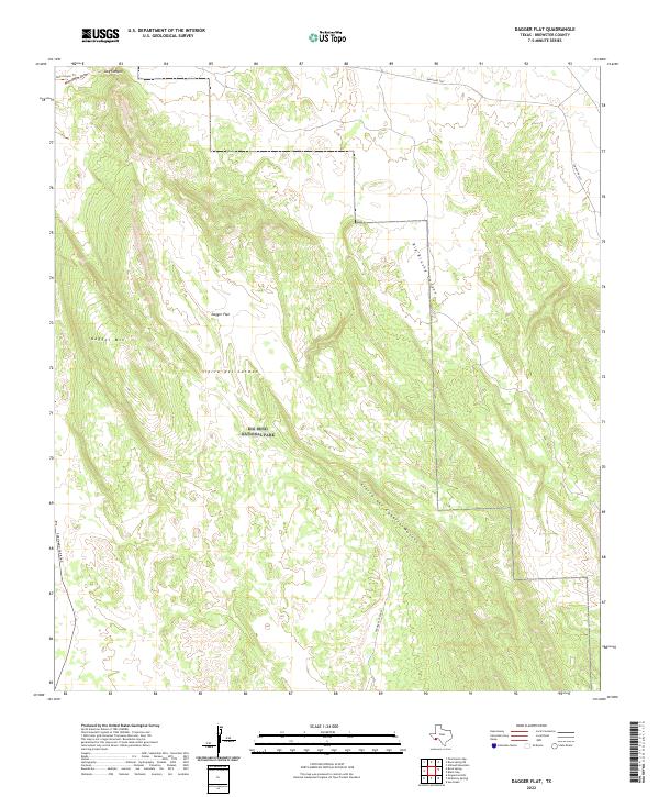 Dagger Flat, TX — USGS 7.5-minute topo (2022)