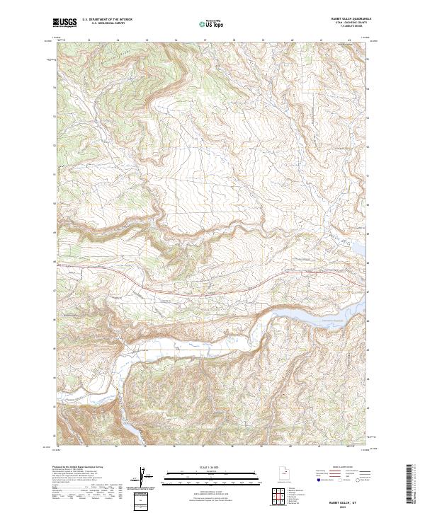Rabbit Gulch, UT — USGS 7.5-minute topo (2023)