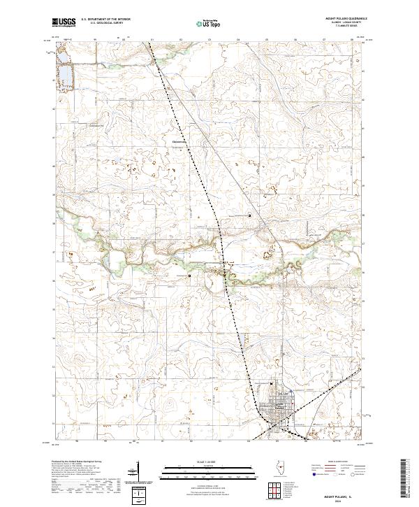 Mount Pulaski, IL — USGS 7.5-minute topo (2024)