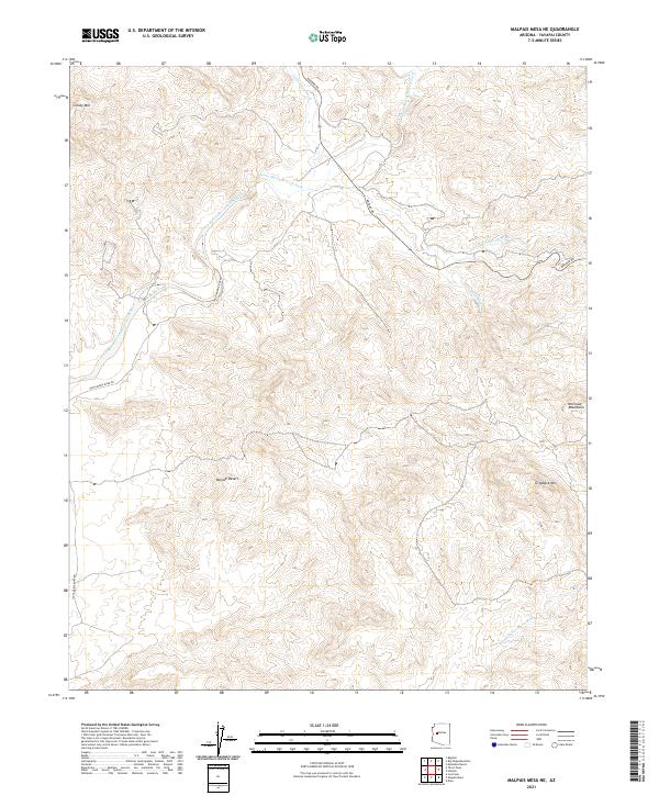 Malpais Mesa NE, AZ — USGS 7.5-minute topo (2021)