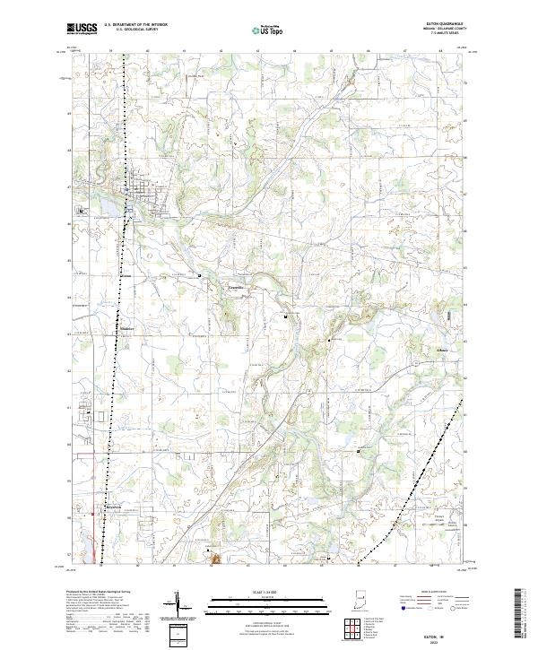 Eaton, IN — USGS 7.5-minute topo (2022)
