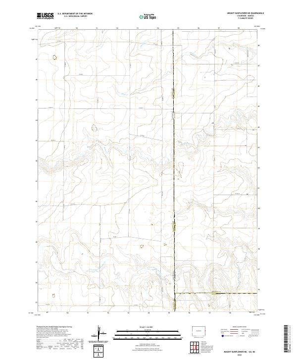 Mount Sunflower NE, CO-KS — USGS 7.5-minute topo (2022)