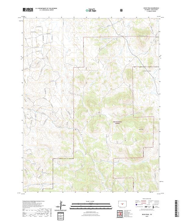 Dicks Peak, CO — USGS 7.5-minute topo (2022)
