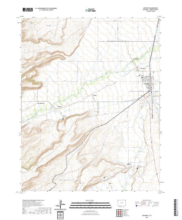 Antonito, CO — USGS 7.5-minute topo (2022)
