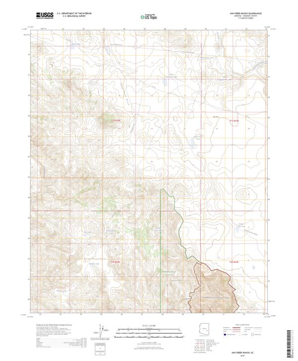 Ash Creek Ranch, AZ — USGS 7.5-minute topo (2026)