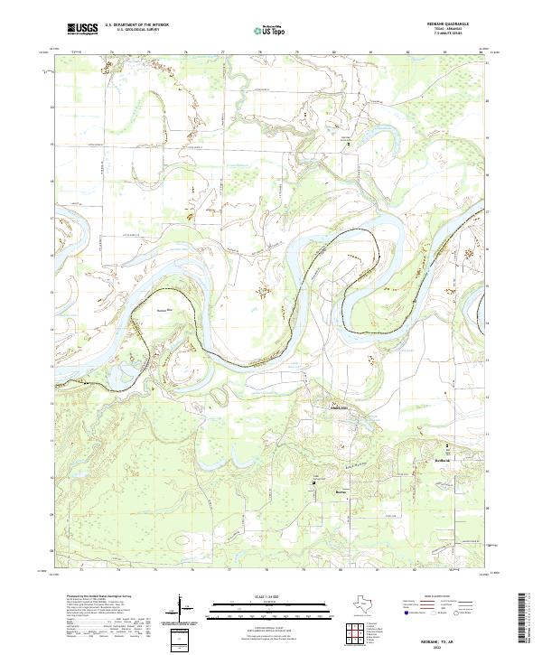 Redbank, TX-AR — USGS 7.5-minute topo (2022)