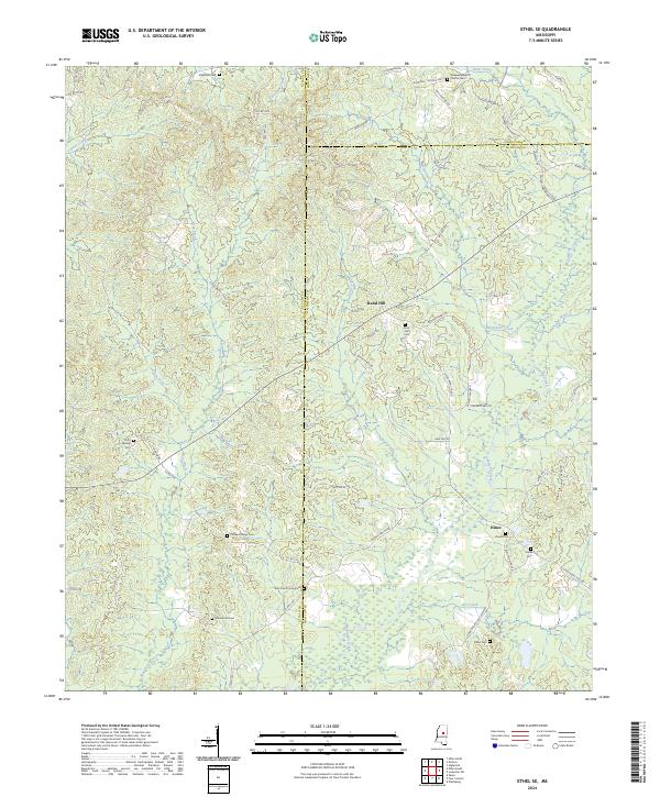 Ethel SE, MS — USGS 7.5-minute topo (2024)