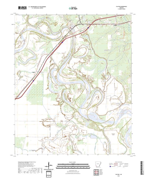 Fulton, AR — USGS 7.5-minute topo (2024)