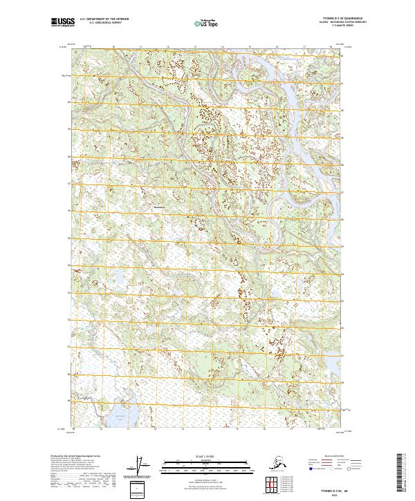 Tyonek D-3 SE, AK — USGS 7.5-minute topo (2023)