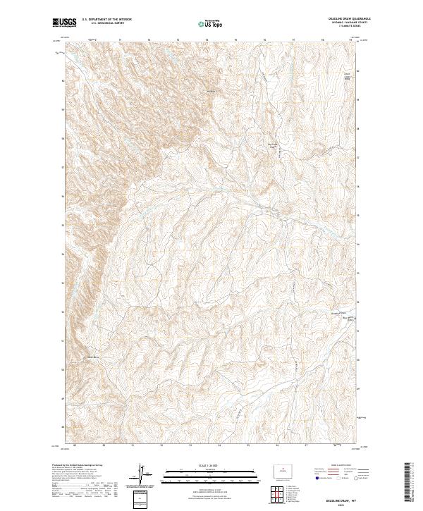 Deadline Draw, WY — USGS 7.5-minute topo (2021)