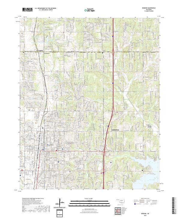 Edmond, OK — USGS 7.5-minute topo (2022)