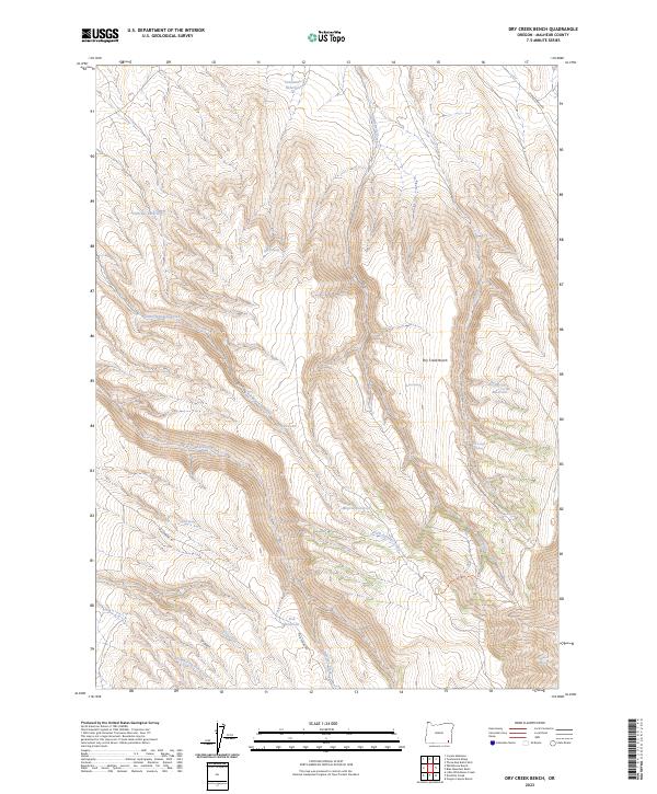 Dry Creek Bench, OR — USGS 7.5-minute topo (2023)