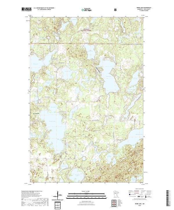 Webb Lake, MN — USGS 7.5-minute topo (2022)