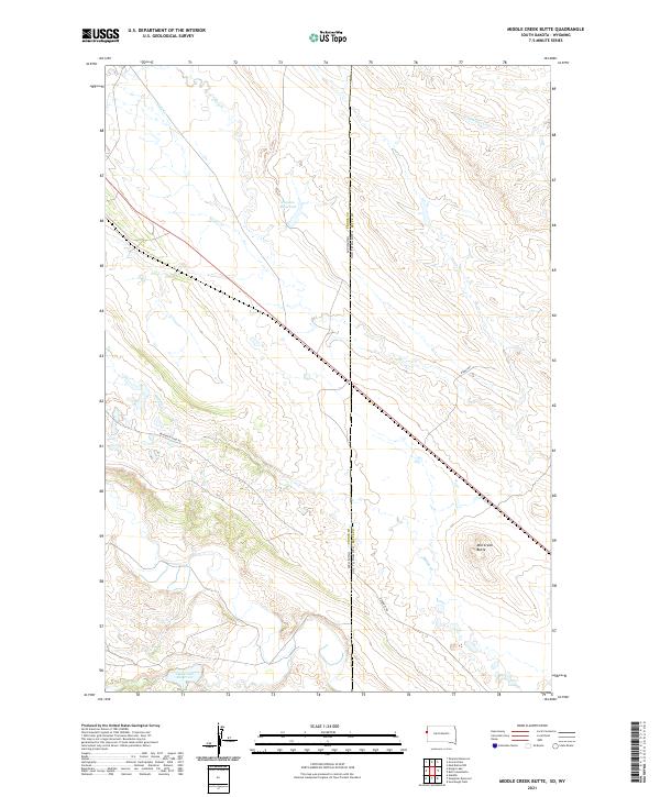 Middle Creek Butte, SD-WY — USGS 7.5-minute topo (2021)