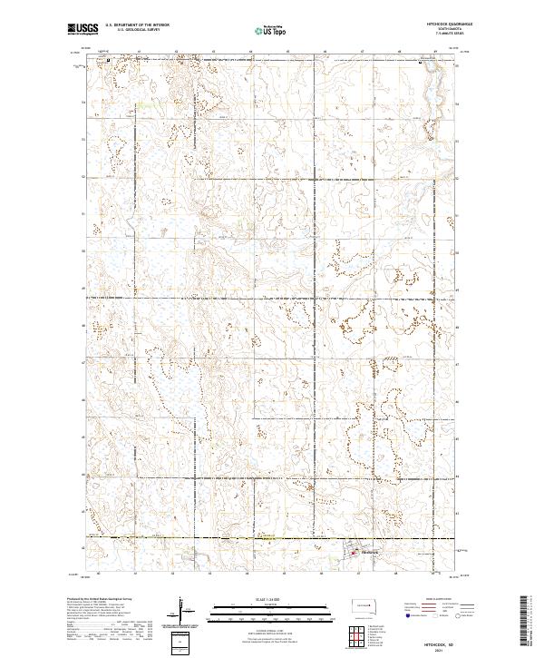 Hitchcock, SD — USGS 7.5-minute topo (2021)