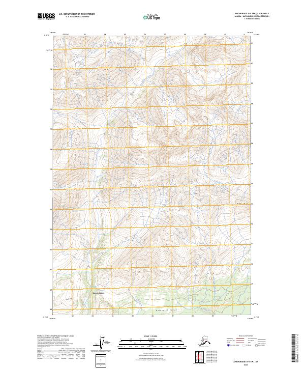 Anchorage D-5 SW, AK — USGS 7.5-minute topo (2023)
