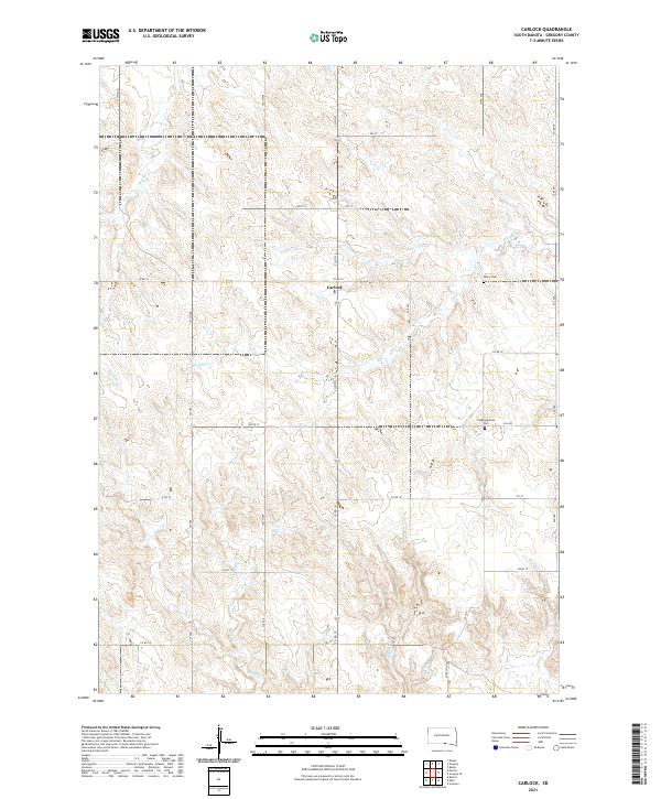 Carlock, SD — USGS 7.5-minute topo (2021)