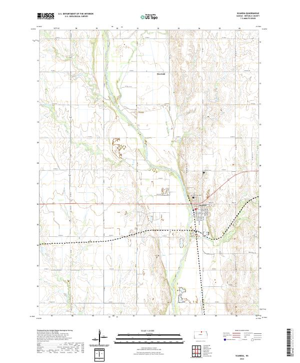 Scandia, KS — USGS 7.5-minute topo (2022)