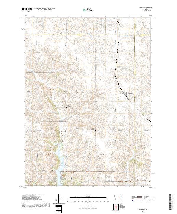Newburg, IA — USGS 7.5-minute topo (2022)