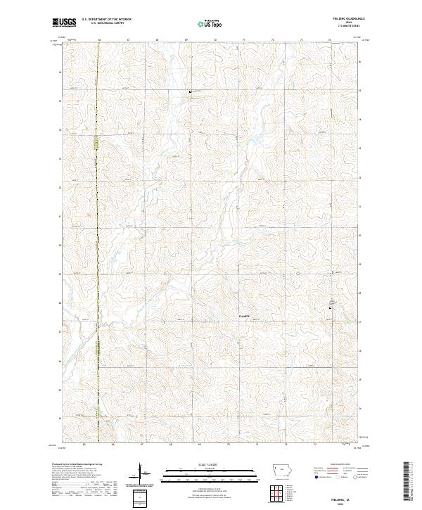 Fielding, IA — USGS 7.5-minute topo (2022)