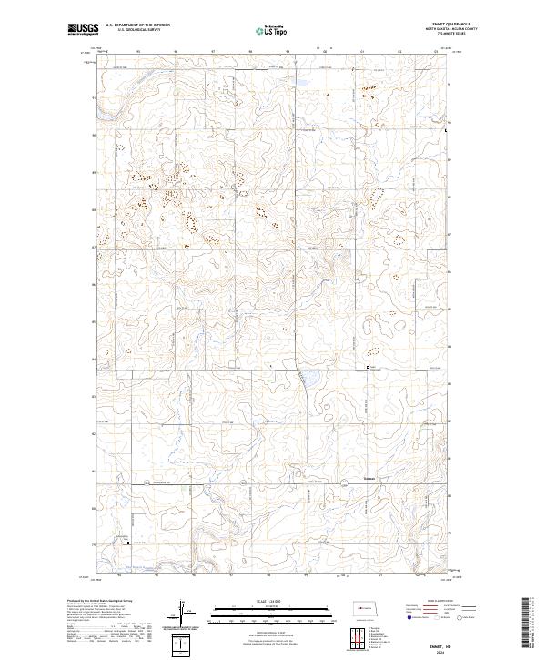 Emmet, ND — USGS 7.5-minute topo (2024)