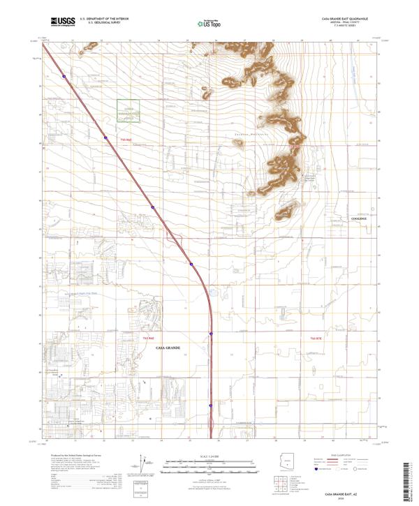 Casa Grande East, AZ — USGS 7.5-minute topo (2026)