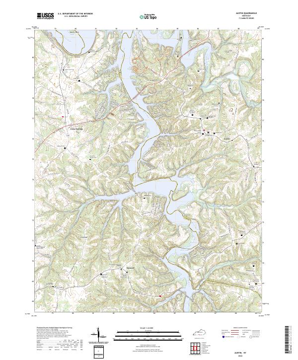 Austin, KY — USGS 7.5-minute topo (2022)