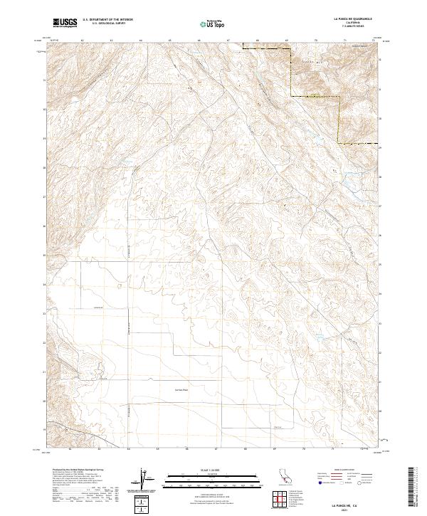 La Panza NE, CA — USGS 7.5-minute topo (2021)