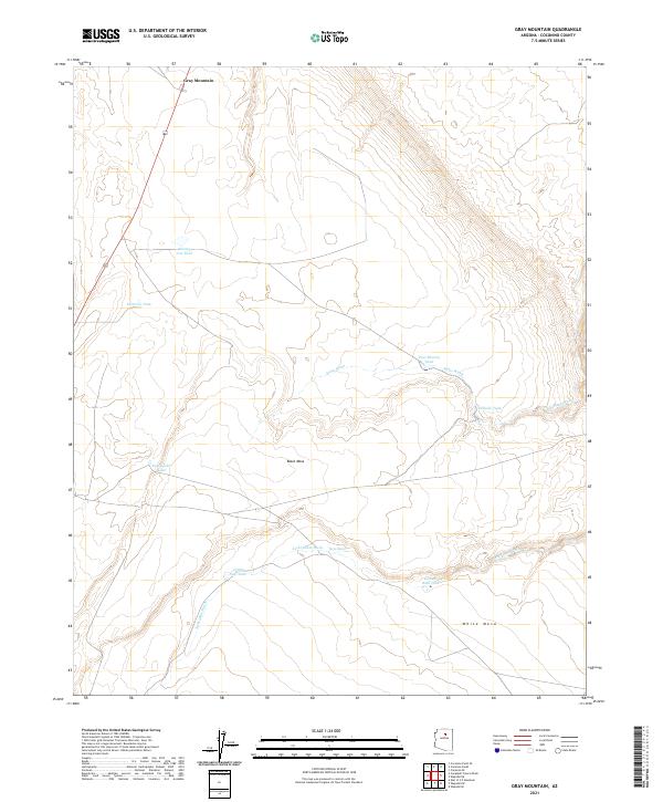 Gray Mountain, AZ — USGS 7.5-minute topo (2021)