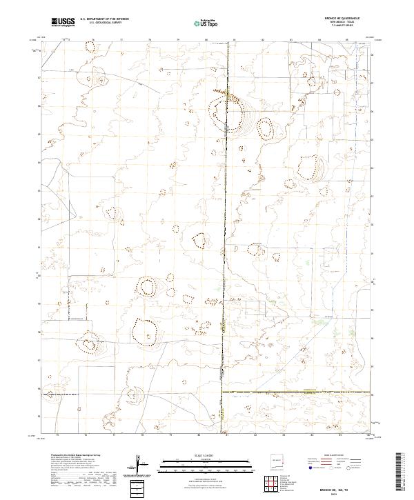 Bronco NE, NM-TX — USGS 7.5-minute topo (2023)
