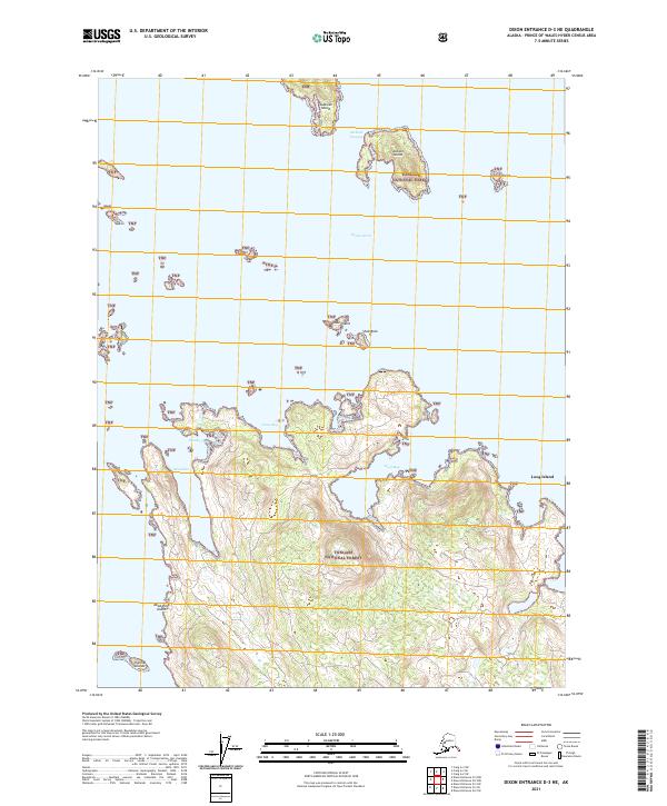 Dixon Entrance D-3 NE, AK — USGS 7.5-minute topo (2021)
