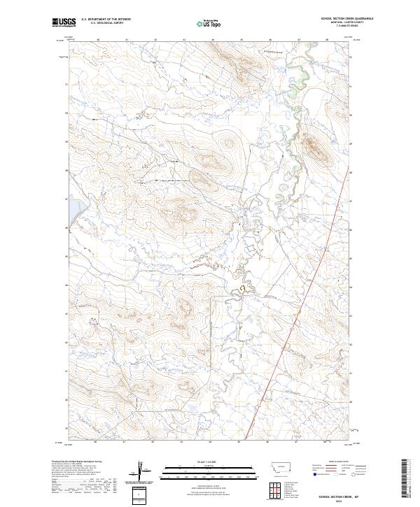 School Section Creek, MT — USGS 7.5-minute topo (2024)