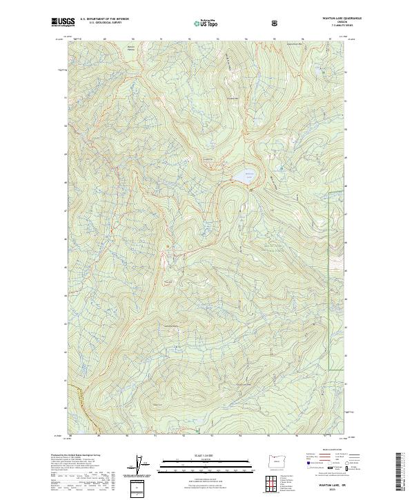 Wahtum Lake, OR — USGS 7.5-minute topo (2023)