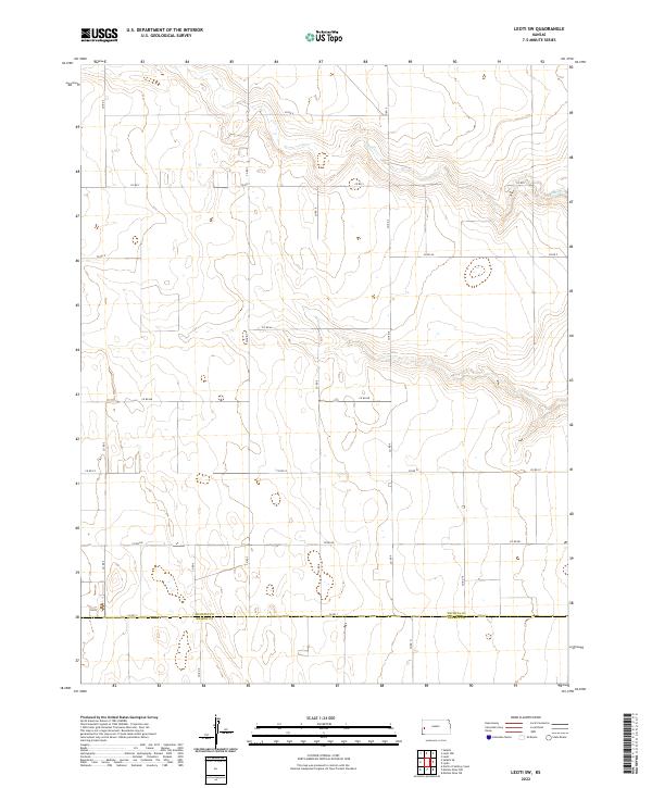 Leoti SW, KS — USGS 7.5-minute topo (2022)