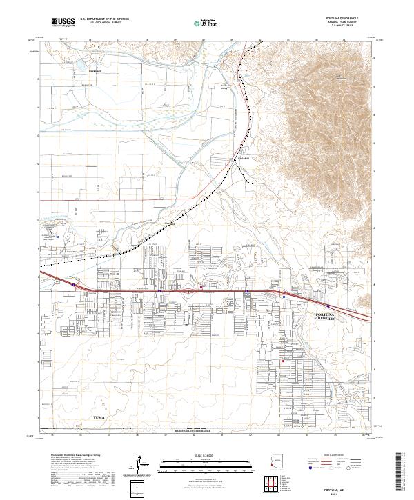 Fortuna, AZ — USGS 7.5-minute topo (2021)