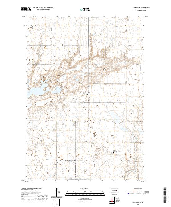 Lake Byron SE, SD — USGS 7.5-minute topo (2021)
