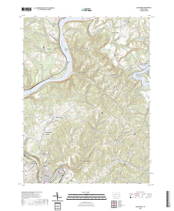 Leechburg, PA — USGS 7.5-minute topo (2023)