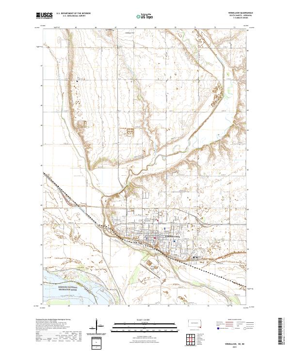Vermillion, SD-NE — USGS 7.5-minute topo (2021)