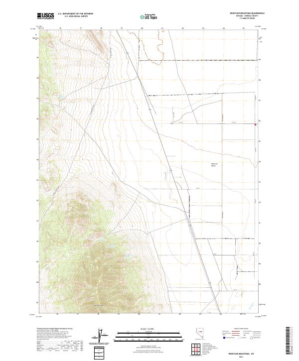 Whistler Mountain, NV — USGS 7.5-minute topo (2021)