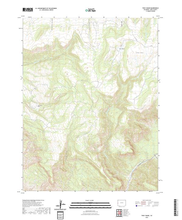 Two V Basin, CO — USGS 7.5-minute topo (2022)