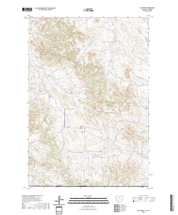 Bay Horse, MT-WY — USGS 7.5-minute topo (2024)
