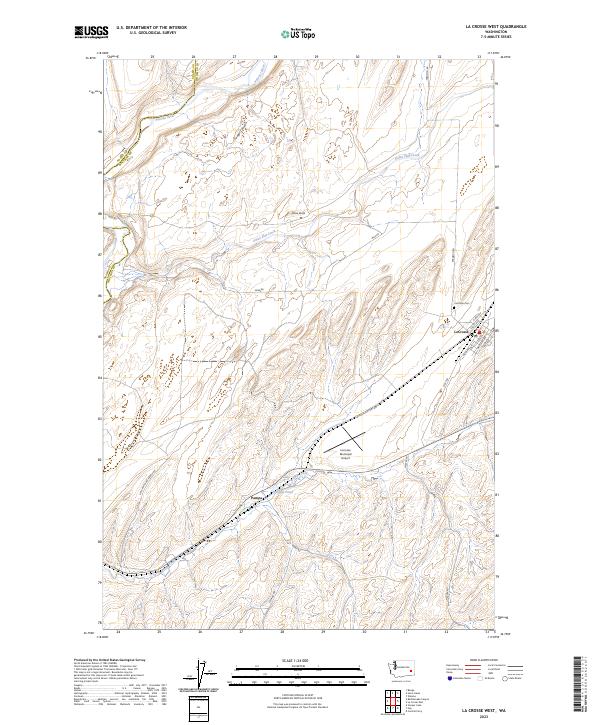 La Crosse West, WA — USGS 7.5-minute topo (2023)