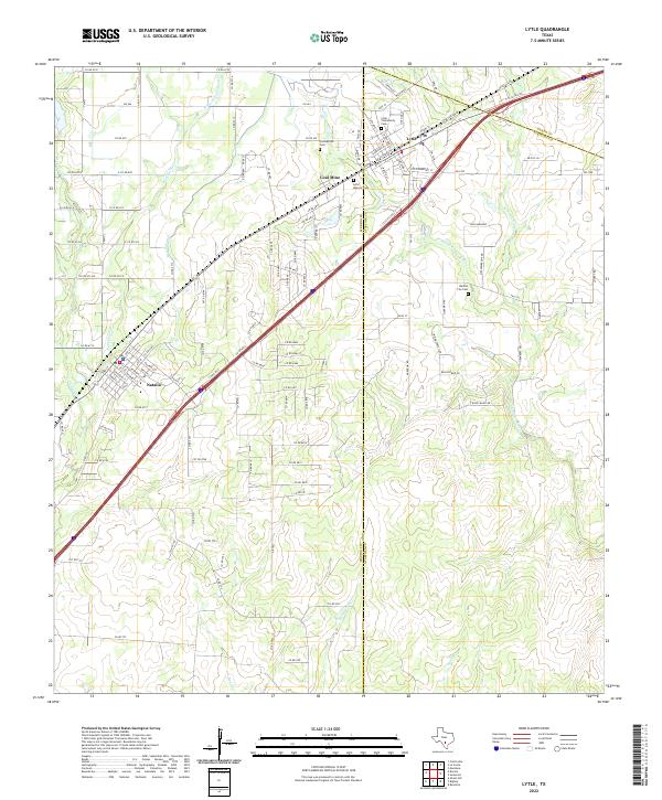 Lytle, TX — USGS 7.5-minute topo (2022)