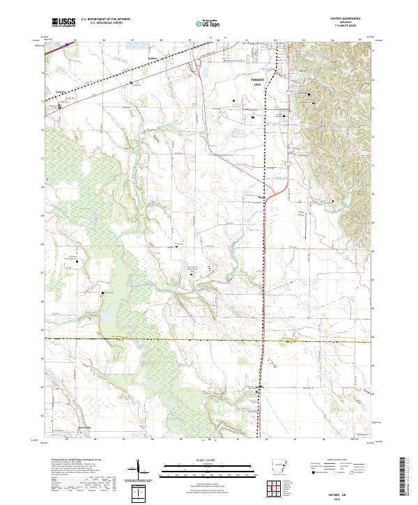 Haynes, AR — USGS 7.5-minute topo (2024)