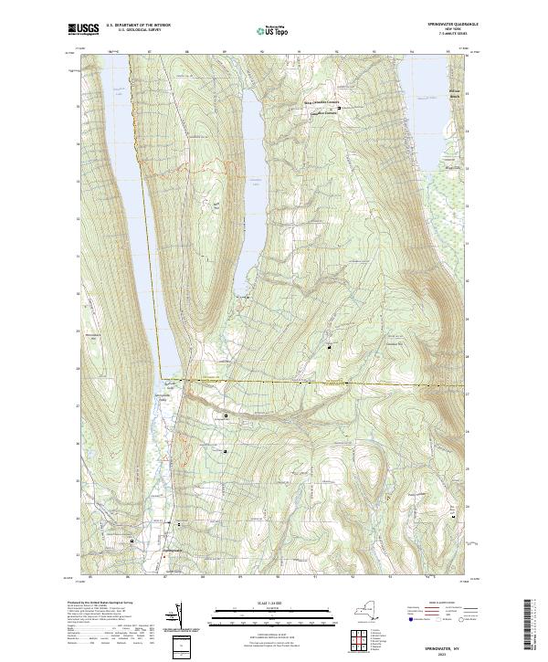 Springwater, NY — USGS 7.5-minute topo (2023)