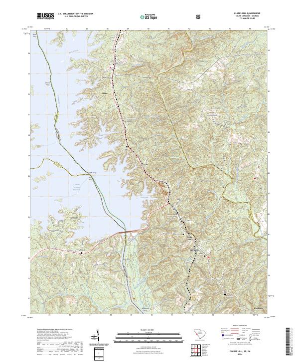 Clarks Hill, SC-GA — USGS 7.5-minute topo (2024)