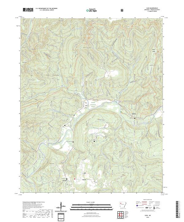 Cass, AR — USGS 7.5-minute topo (2024)